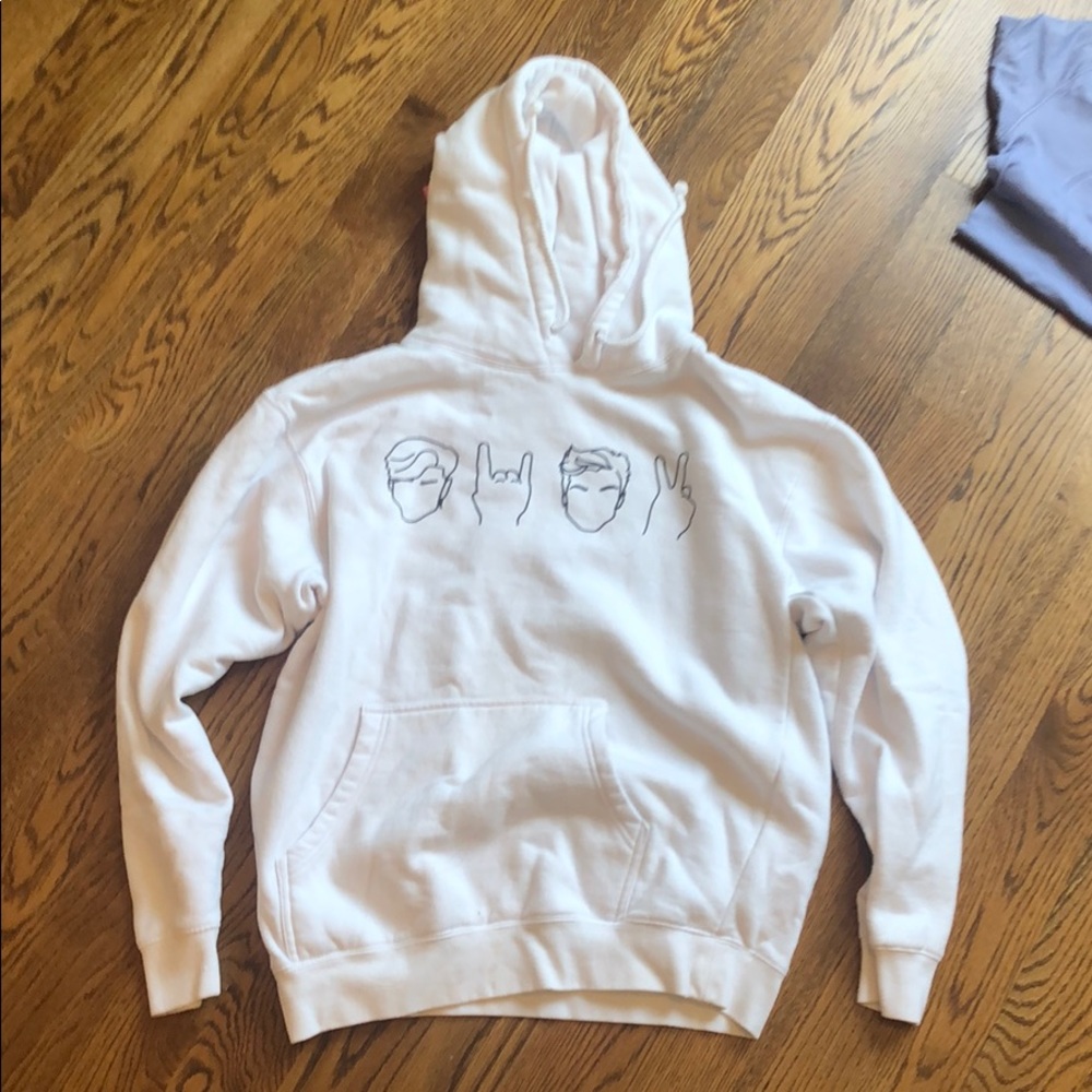 white super comfy real Dolan Twins sweatshirt